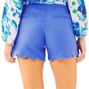 LILLY PULITZER Scalloped The Buttercup Shorts in Bay Blue Size 00 — SUPER FUN!